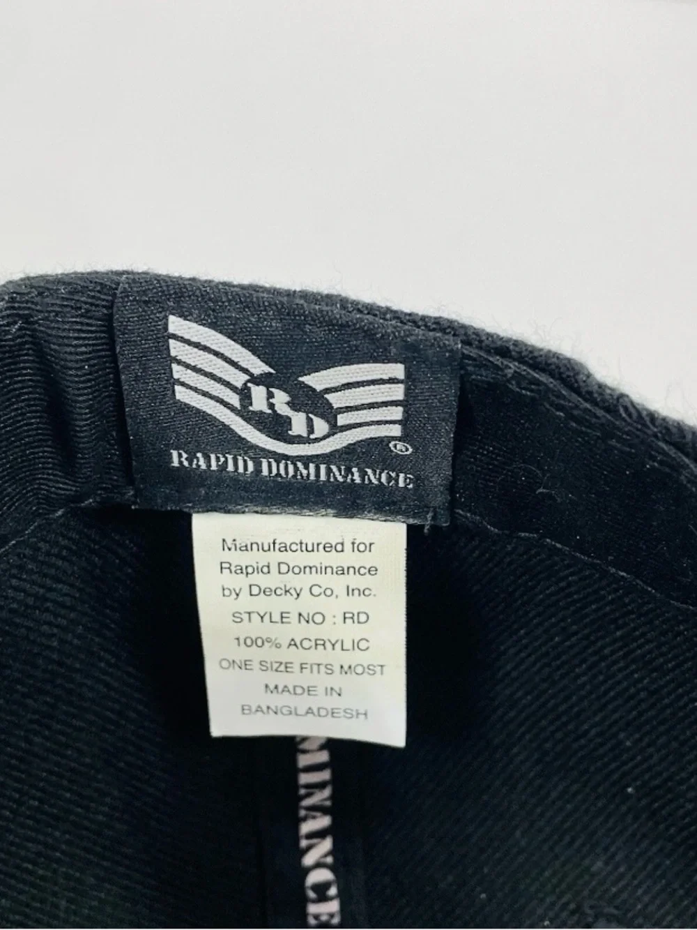 Korea Veteran Embroidered Patch Black Strapback Hat Cap